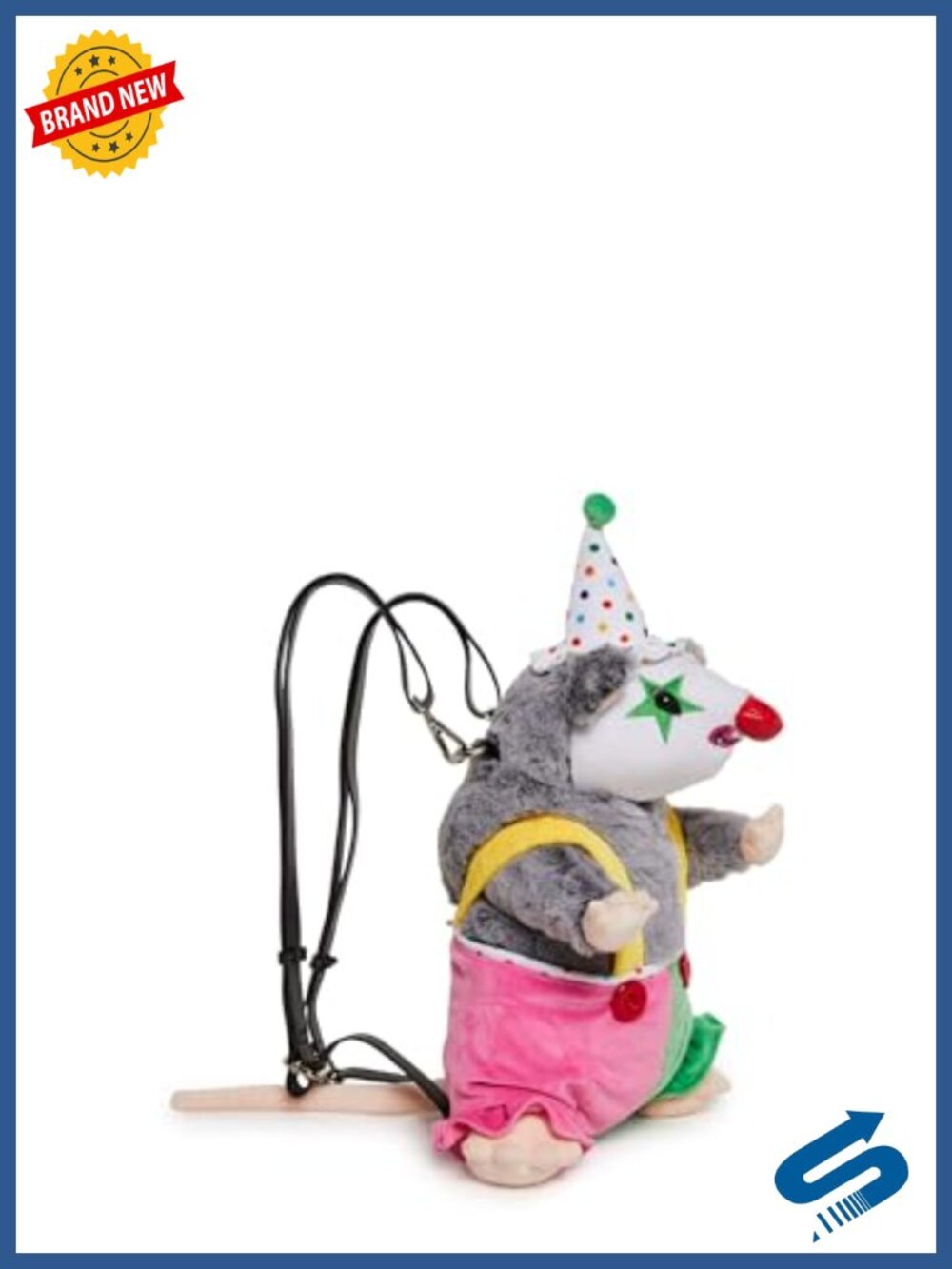 Plush Possum Backpack with Embroidered Star Eye and Adjustable Straps - Picture 2 of 5